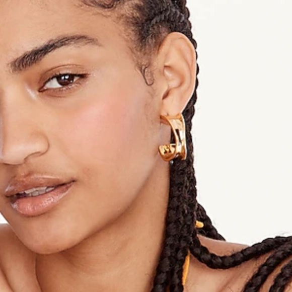 J. Crew Silver-Plated Deep-Dip Earrings - Picture 6 of 8